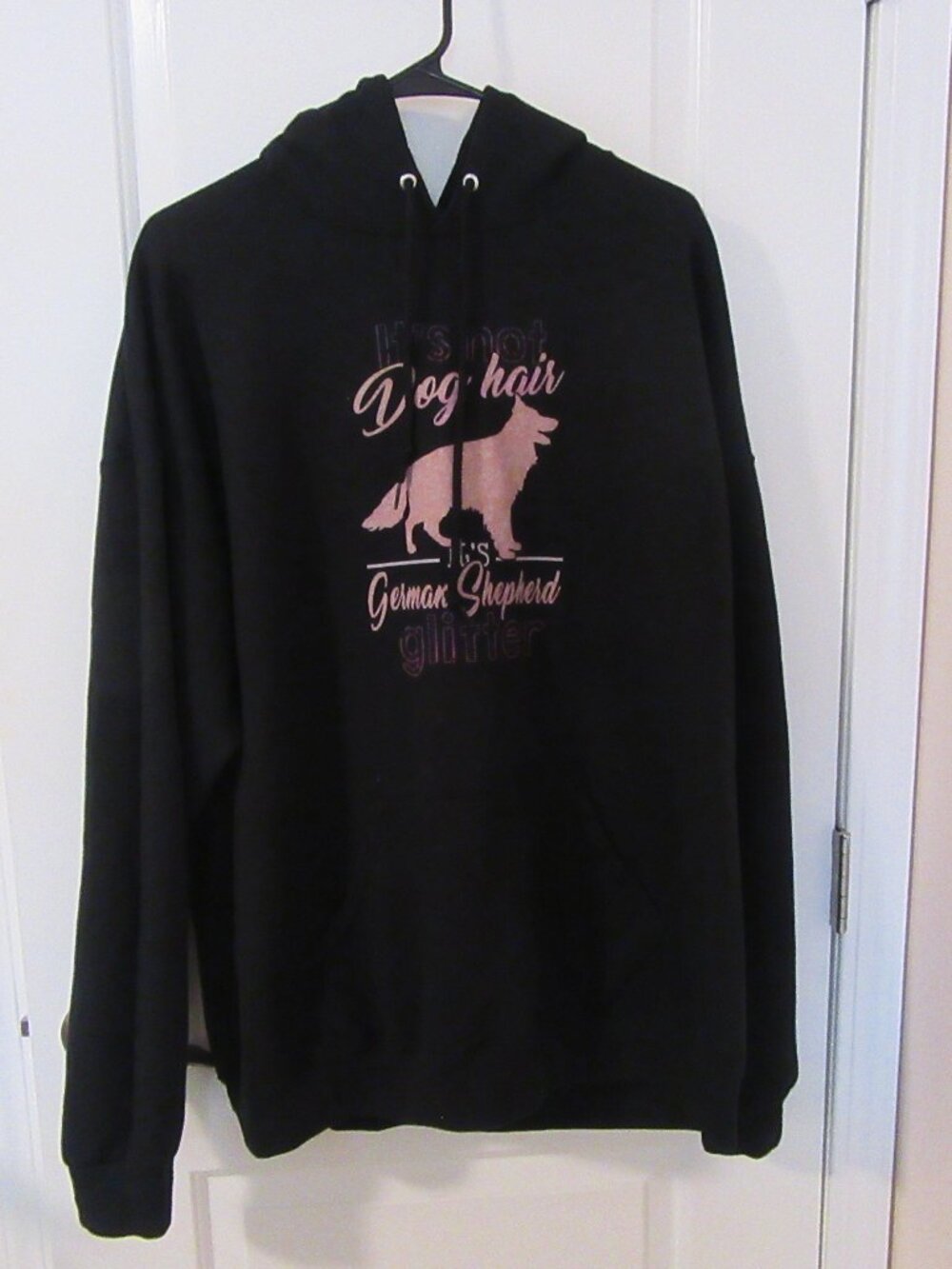 JERZEES German Shepherd 2XL Hoodie It's not dog hair it's German Shepard glitter